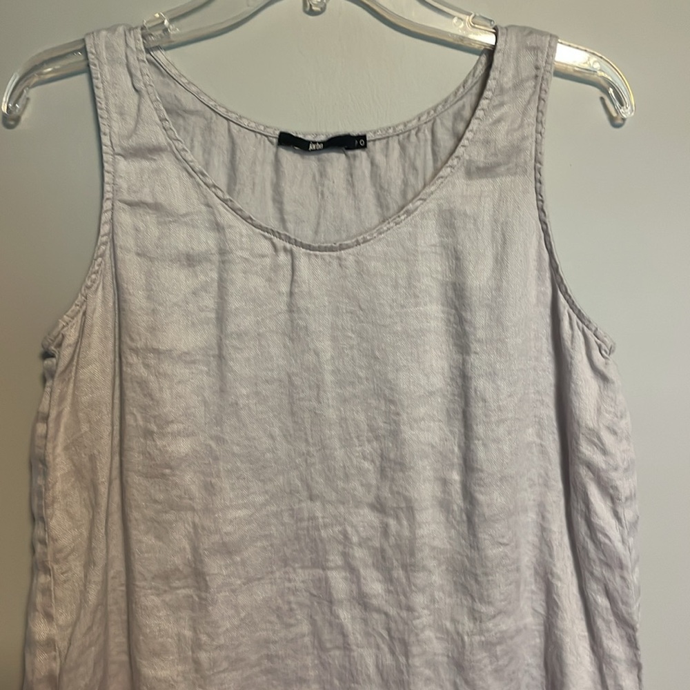 Jarbo Gray Linen Tank Top Size XS - Picture 2 of 6